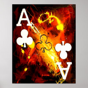 POSTER AS DE TRÈFLE DE GALAXIE ABSTRAITS