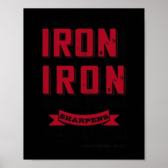 Poster As Iron Sharpens Iron, So One Person Sharpens (Devant)