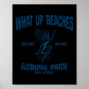 Poster Asbury Park New Jersey Nj Funny Plages Vintages Te