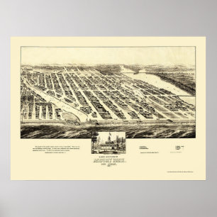 Poster Asbury Park, NJ Panoramic Map - 1897