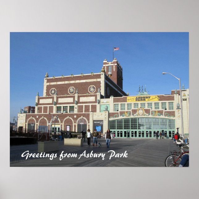 Poster Asbury Park NJ Paramount Theatre & Convention Hall (Devant)