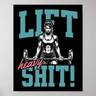 Poster Ascenseur Lourd 2 Drôle Gym entraînement Tee Power