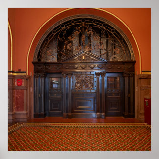 Poster Ascenseur vintage