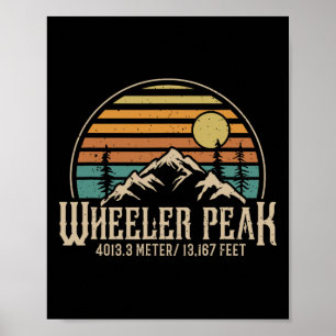 Poster Ascension au Nouveau-Mexique Randonnée Montagne Wh