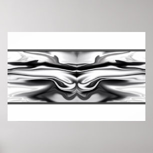 Poster Ascension - chrome ange abstrait
