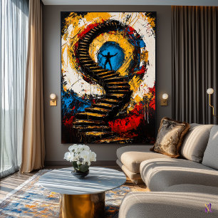 Poster Ascension de l'Esprit – Surréalisme expressionnist