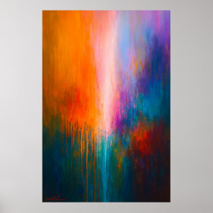 Poster Ascension Radieuse - Gouttes Abstraites
