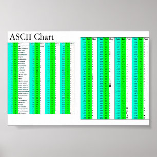 Poster ASCII Chart For All