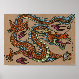 Poster Asian Dragon