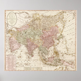 Poster AsiaPanoramic MapAsia 4