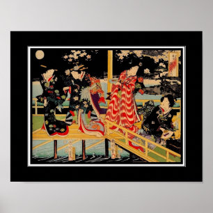 Poster Asiatique Art Vintage Utagawa Kunichika Jap