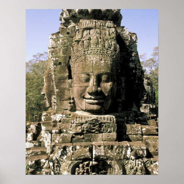 Poster Asie, Cambodge, Siem Reap. Angkor Thom, chefs de (Devant)