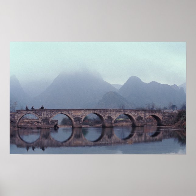 Poster Asie, Chine, Guizhou, Anshuichang. Ancien (Devant)