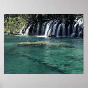 Poster Asie, Chine, province du Sichuan, Jiuzhaigou