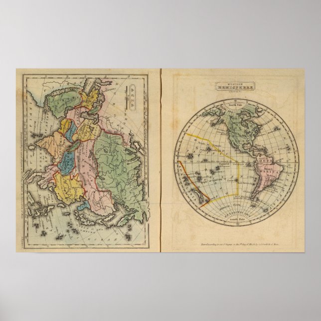 Poster Asie, hémisphère occidental (Devant)