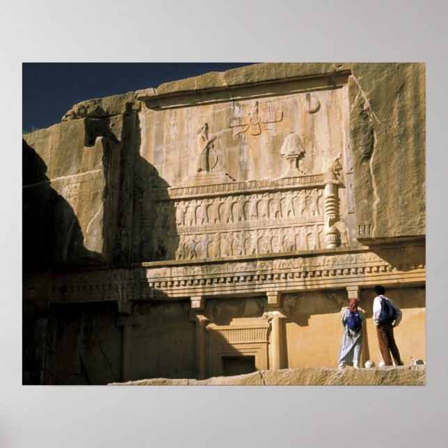 Poster Asie, Iran, Persépolis.Tombe de Darius le Grand. (Devant)