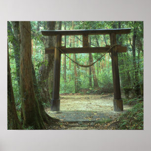 Poster Asie, Japon, Kagoshima, Yakushima, Montagne