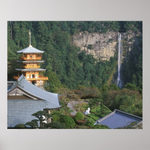 Poster Asie, Japon, Wakayama, Katsuura, Kumano Nachi