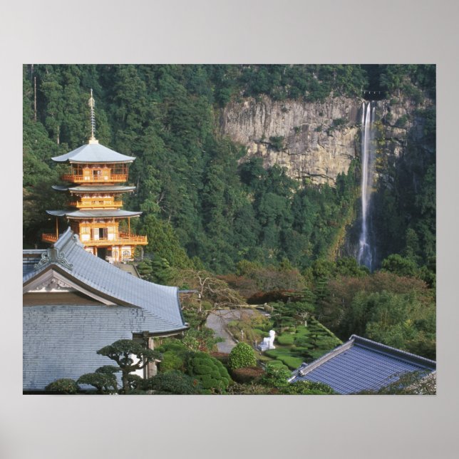 Poster Asie, Japon, Wakayama, Katsuura, Kumano Nachi (Devant)