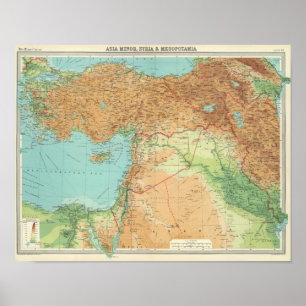 Poster Asie mineure, la Syrie et Mésopotamie
