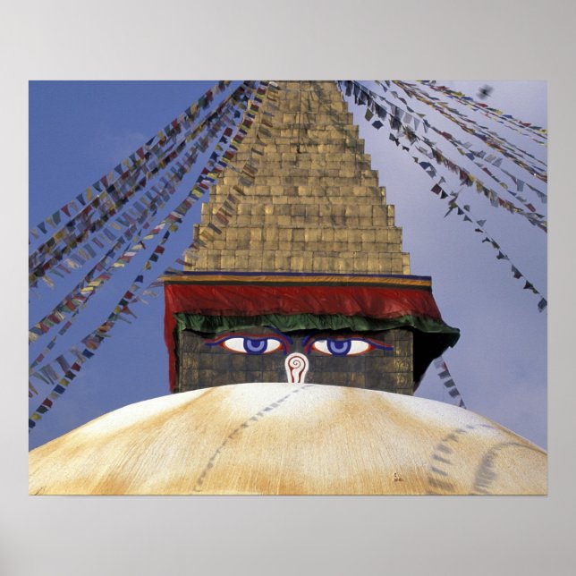 Poster Asie, Népal, Katmandou. Bouddhanath Stupa. 2 (Devant)