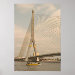Poster Asie, Thaïlande, Bangkok, pont sur Chao