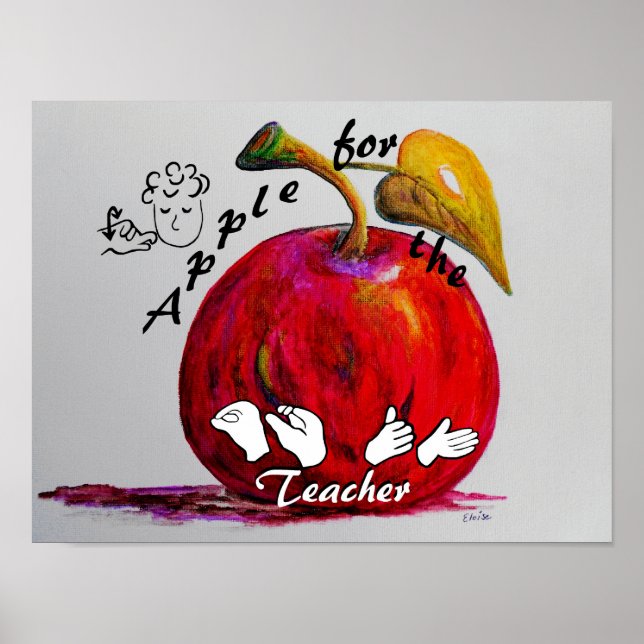 Poster ASL Apple pour l'enseignant (Devant)