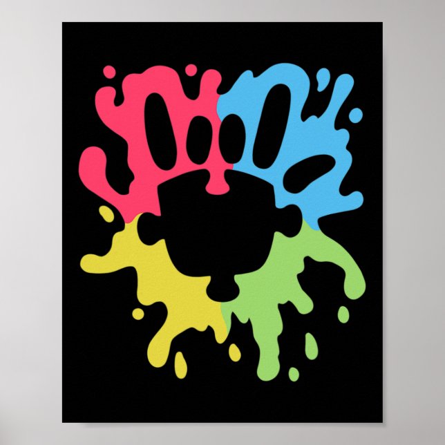 Poster ASL Love Sign Autisme non verbal Support Sensibili (Devant)