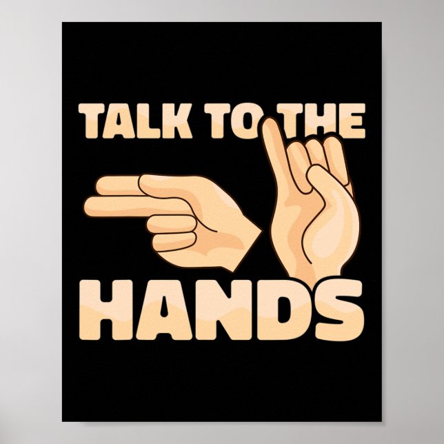 Poster Asl Parler aux mains American Sign Language 2 (Devant)