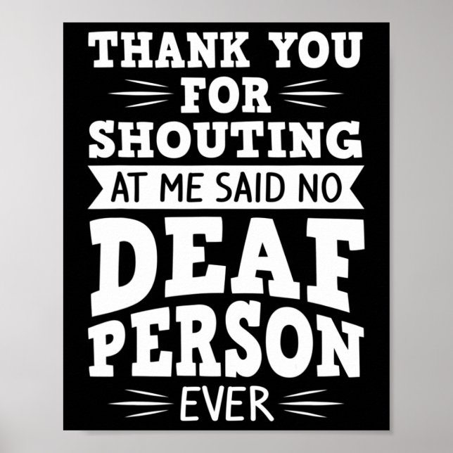 Poster ASL Sensibilisation aux sourds Perte auditive et l (Devant)