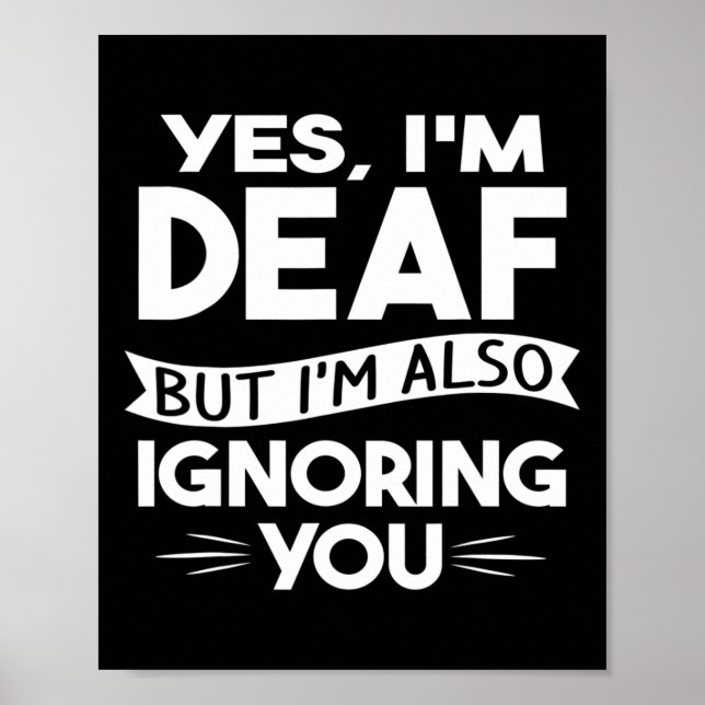 Poster ASL Sensibilisation des sourds Perte auditive Cult (Devant)