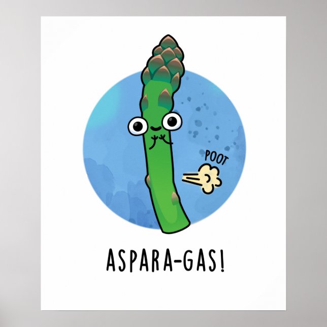 Poster Aspara-gaz amusant Asparagus Veggie Pun (Devant)