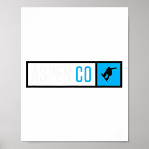 Poster Aspen Colorado Snowboard Box Type