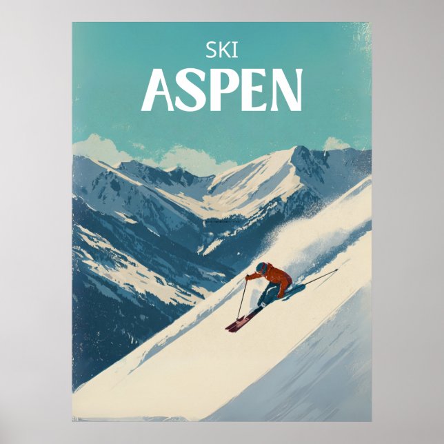 Poster Aspen moderne Colorado Voyage (Devant)