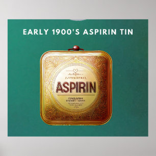 Poster Aspirin Tin du début des années 1900