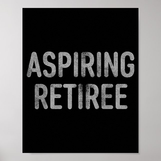 Poster Asring Retiree Distressed Shirt - Funny Retirement (Devant)