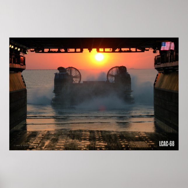 POSTER ASSAUT DE PLAGE - LCAC-68 (Devant)
