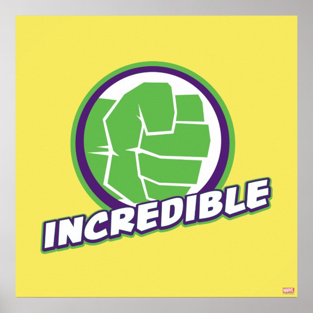 Poster Assemblage des Avengers Logo de l'incroyable Hulk (Devant)