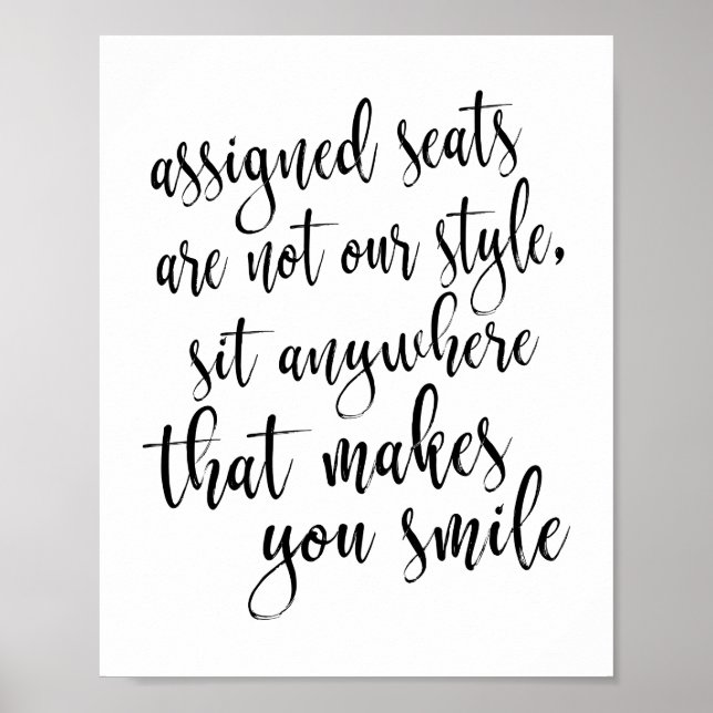 Poster Asseyez-Vous N'Importe Où Qui Vous Fait Sourire 8x (Devant)