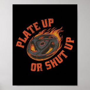 Poster Assiette Vers Le Haut Ou Fermer - Gymnase D'Entraî