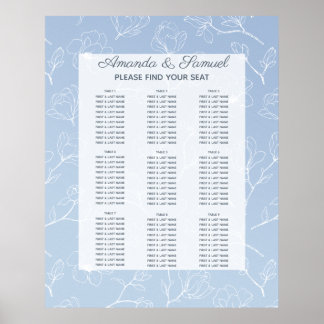 Poster Assise Magnolia Bleu
