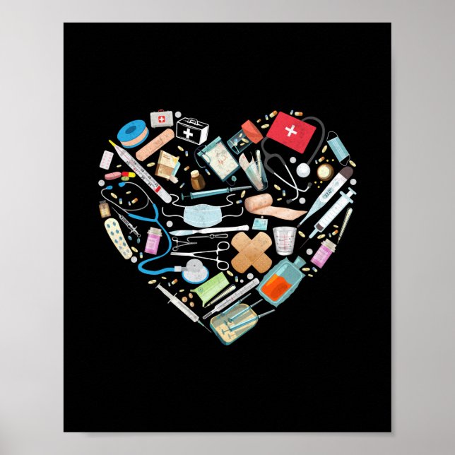 Poster Assistant Médicale Cma Assistant Médicale Coeur (Devant)