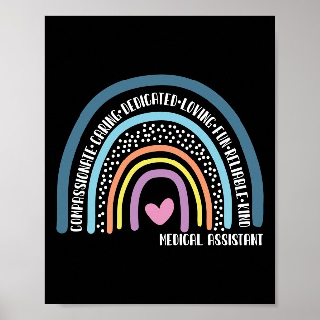 Poster Assistant Médicale Soins de compassion Dédié (Devant)