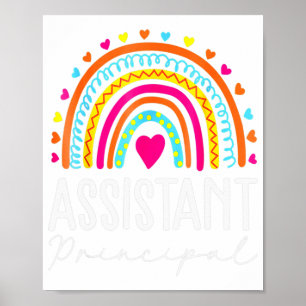 Poster Assistant Principal Rainbow Heart Titre du travail