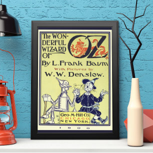 Poster Assistant vintage de Oz livre couverture Art, page