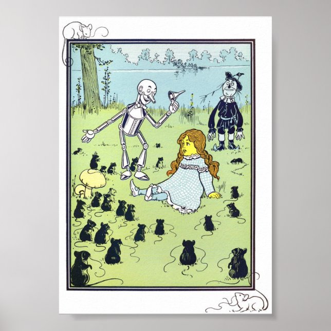 Poster Assistant vintage d'illustration Oz (Devant)
