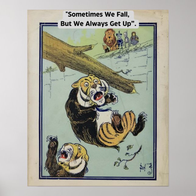 Poster Assistant vintage d'Oz - Citation de motivation (Devant)