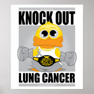 Poster Assommez le cancer de poumon
