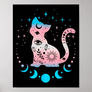 Poster Astrologie Transgenre Chat Céleste Lgbt Pride Tra