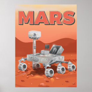 Poster astromobile d'exploration de Mars